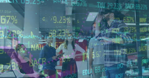 Virtual Reality and Stock Market Data in Modern Office