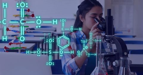 Student Using Microscope in Modern Science Classroom - Download Free Stock Images Pikwizard.com