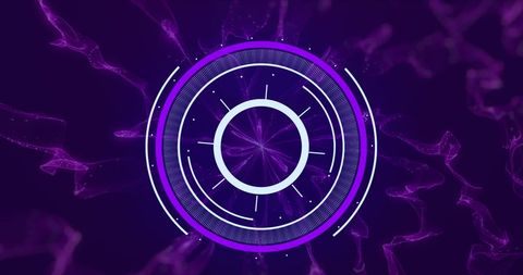 futuristic neon purple scanner interface on digital waves - Download Free Stock Images Pikwizard.com