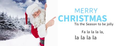 Santa Claus Embracing Christmas Spirit in Winter Wonderland