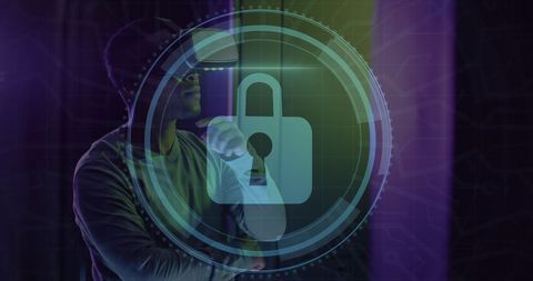 Cybersecurity Engineer at Work in Server Room