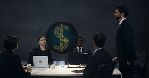 Business Team Discussing Financial Strategies in Meeting Room - Download Free Stock Images Pikwizard.com