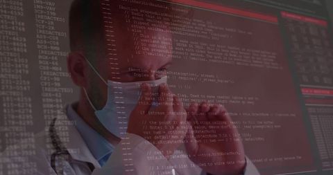 Doctor analyzing code: intersection of healthcare and technology