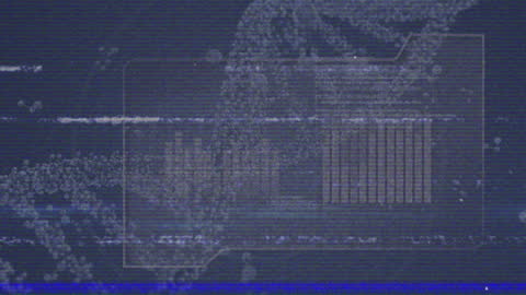 Digital Glitch with DNA Strands and Sci-Fi Interface