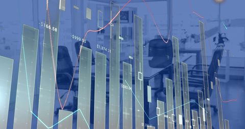 Visualizing Financial Statistics in Modern Office Environment - Download Free Stock Images Pikwizard.com