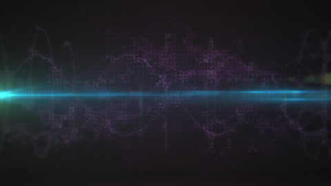 Futuristic DNA Strand with Vibrant Light Trails