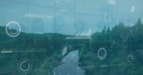 Data Analytics Overlay on Scenic Landscape