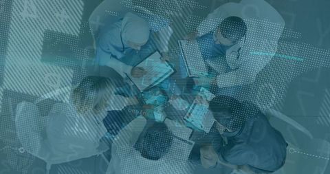 Medical Team Analyzing Data in a Collaborative Workspace