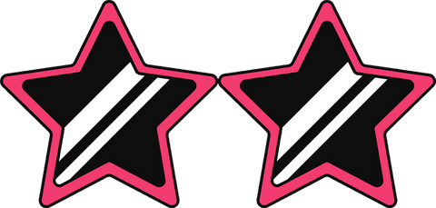 Two Stylized Star Shapes with Transparent Background