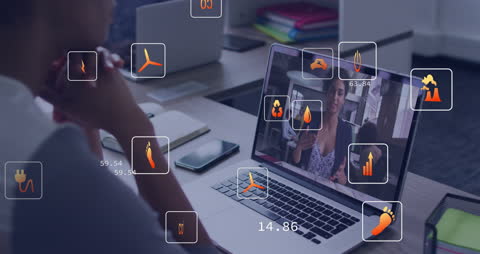 Financial Data Processing Overlay on Video Call Meeting
