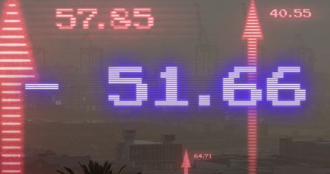 Data Visualization Over Downtown Skyline Illustrates Market Trends - Download Free Stock Images Pikwizard.com