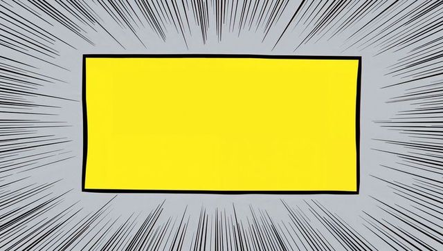 Bold comic burst yellow panel for dynamic announcement, banner, poster and social media