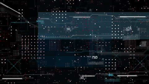 Digital Futuristic Interface with Dynamic Data Stream