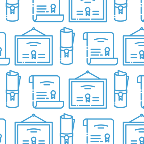 seamless transparent pattern of blue diplomas for education theme - Download Free Stock Videos Pikwizard.com