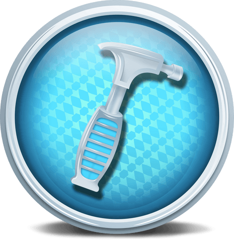 blue transparent hammer badge with construction theme - Download Free Stock Videos Pikwizard.com