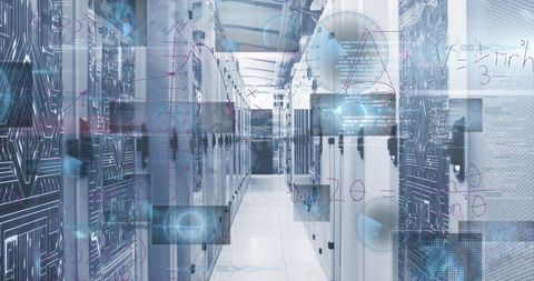 Intersecting Data and Math in Advanced Server Environment - Download Free Stock Images Pikwizard.com