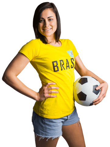 enthusiastic brazilian football fan holding soccer ball transparent background - Download Free Stock Videos Pikwizard.com