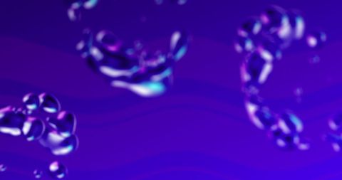 Molten Metallic Organic Shapes on Purple Abstract Background - Download Free Stock Images Pikwizard.com