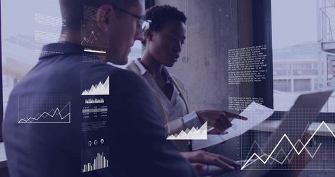 Collaborative Team Meeting with Digital Data Visualization