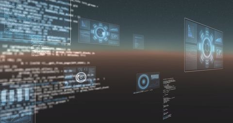 Virtual Data Analytics and Technology Concepts - Download Free Stock Images Pikwizard.com