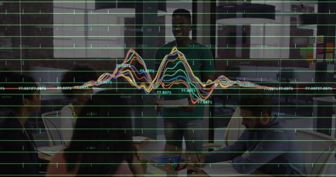 Professional Presentation with Data Graph Overlays for Team Collaboration