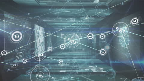 Futuristic Medical Technology Interface with Digital Network