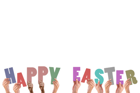 Hands Holding Transparent Happy Easter Letters - Download Free Stock Videos Pikwizard.com