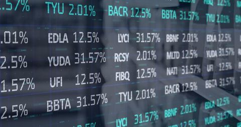financial data overlay on shopping environment concept - Download Free Stock Images Pikwizard.com