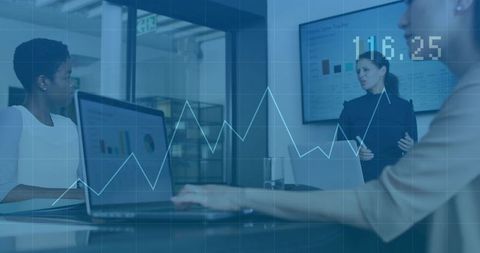 Executives Sharing Insights in Modern Conference Room