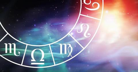 Mystical Zodiac Wheel with Vibrant Starry Background - Download Free Stock Images Pikwizard.com