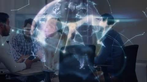 Digital Transformation in a Business Meeting with Global Hologram