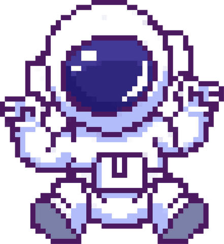 pixel art astronaut raising arms on transparent background - Download Free Stock Videos Pikwizard.com