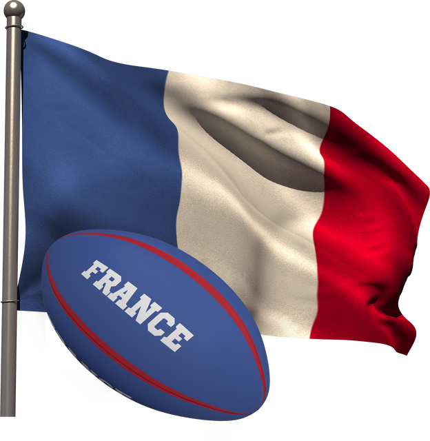 French Flag and Rugby Ball Banner on Transparent Background - Download Free Stock Videos Pikwizard.com