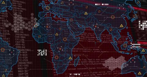 Digital World Map Overlaying Data with Futuristic Interface - Download Free Stock Images Pikwizard.com