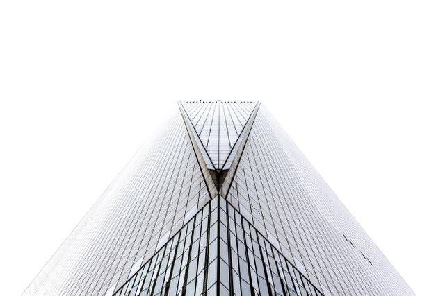 Modern Glass Skyscraper with Geometric Symmetry - Download Free Stock Photos Pikwizard.com