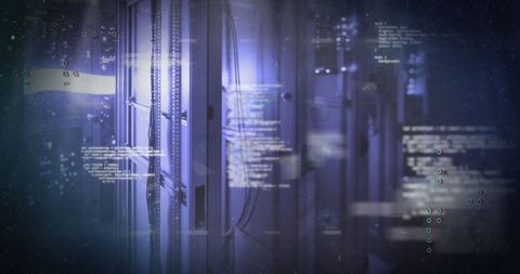 Data Processing Concept Over Server Room Environment - Download Free Stock Images Pikwizard.com