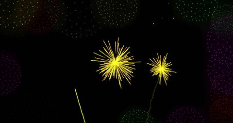 Vibrant Firework Displays Against Black Night Sky - Download Free Stock Images Pikwizard.com
