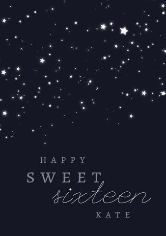 Elegant Starry Sky Background for Sweet Sixteen Celebration - Download Free Stock Templates Pikwizard.com
