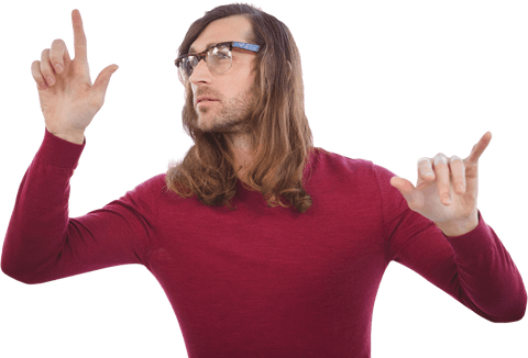 Innovative Businessman in Red Sweater with Transparent Background - Download Free Stock Videos Pikwizard.com