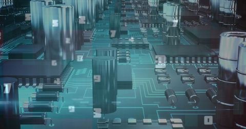 Futuristic Global Computing with Data Flowing Over Processor - Download Free Stock Images Pikwizard.com