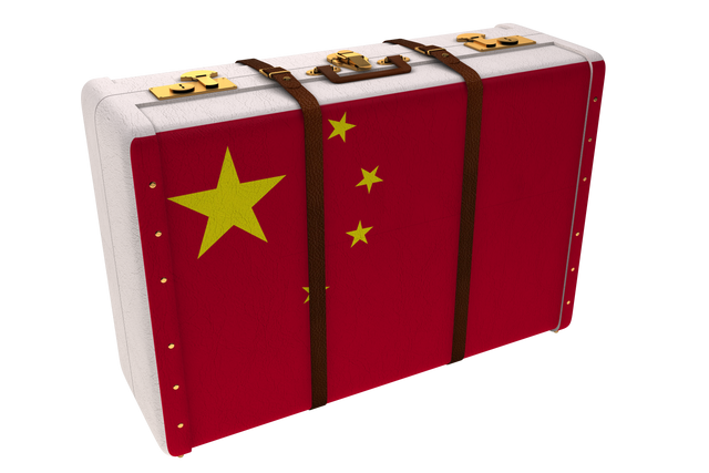 Chinese Flag Suitcase on Transparent Background - Nationality Travel Vacation Concept - Download Free Stock Videos Pikwizard.com