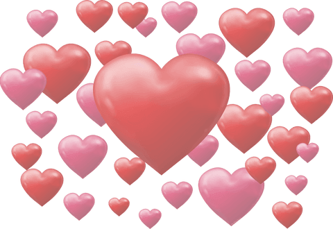 Floating Red and Pink Hearts Illustration on Transparent Background - Download Free Stock Videos Pikwizard.com