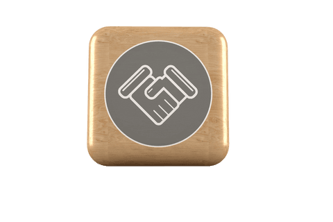 Transparent Icon of Handshake on Wooden Cube Background Vector - Download Free Stock Videos Pikwizard.com
