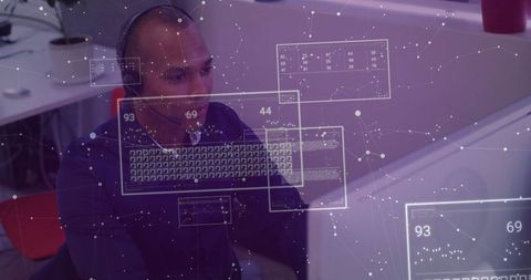 Call Center Agent Monitoring Analytics with Digital Overlays