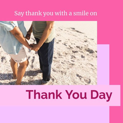 senior couple holding hands to celebrate thank you day - Download Free Stock Templates Pikwizard.com