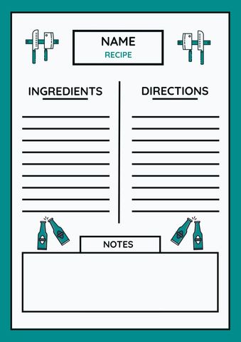 modern recipe template with kitchen icons and stylish design - Download Free Stock Templates Pikwizard.com
