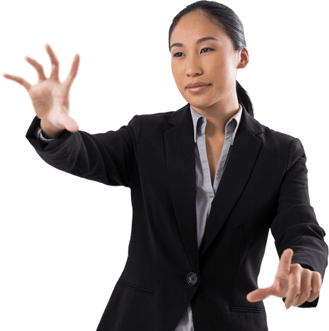 professional businesswoman interacting with transparent screen - Download Free Stock Videos Pikwizard.com