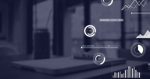 Data Visualization Interfaces in Modern Empty Office - Download Free Stock Images Pikwizard.com