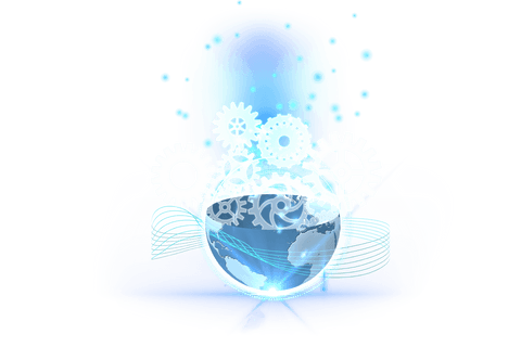 Transparent Gears Emerging from Globe Illustration - Download Free Stock Videos Pikwizard.com
