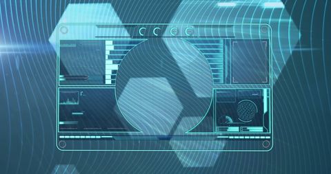 futuristic display with medical data and hexagonal patterns - Download Free Stock Images Pikwizard.com